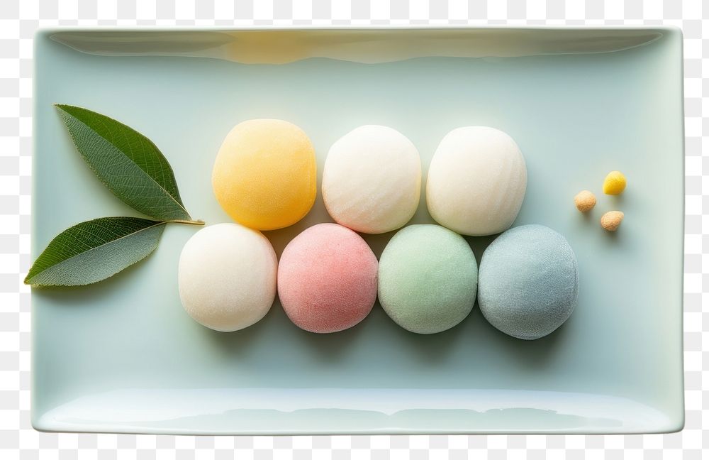 PNG  Warabi Mochi food pill confectionery. AI generated Image by rawpixel.