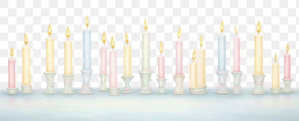 PNG Painting of candle border backgrounds spirituality illuminated. AI generated Image by rawpixel.