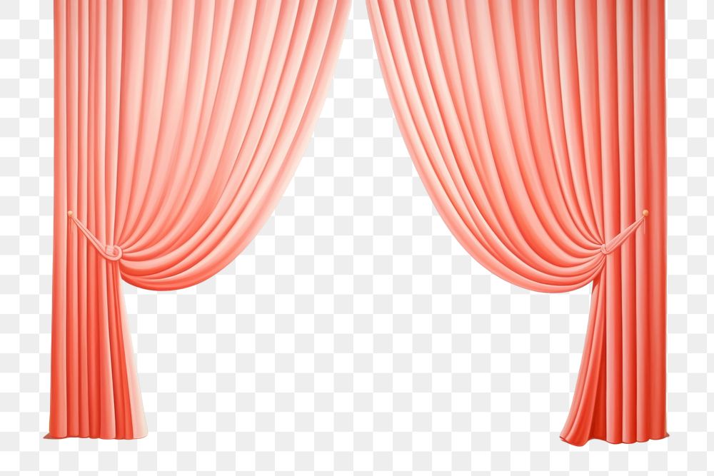 PNG Painting of pale red curtain border backgrounds architecture decoration. AI generated Image by rawpixel.