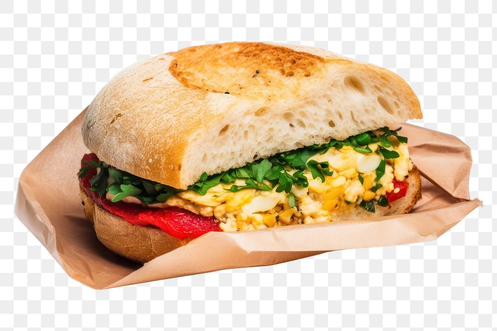 PNG  Sandwich breakfast bread food. AI generated Image by rawpixel.