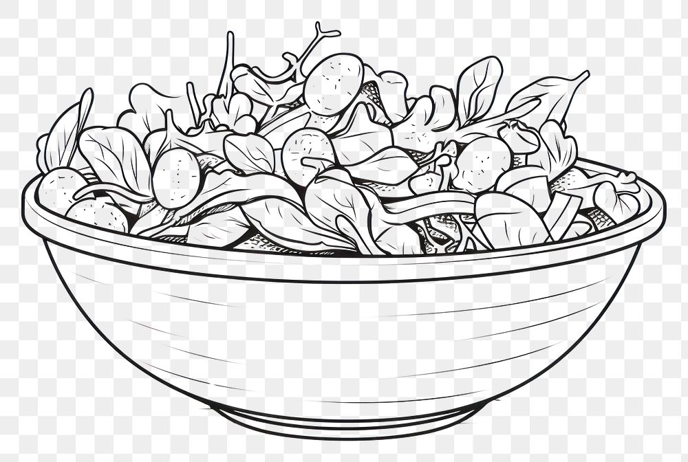 PNG  Salad sketch drawing doodle. 