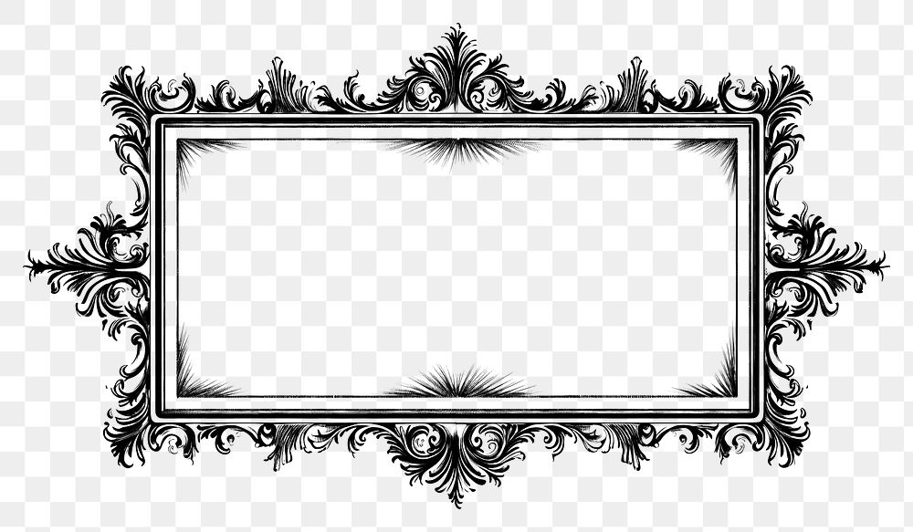 PNG Vintage frame pattern white decoration. AI generated Image by rawpixel.