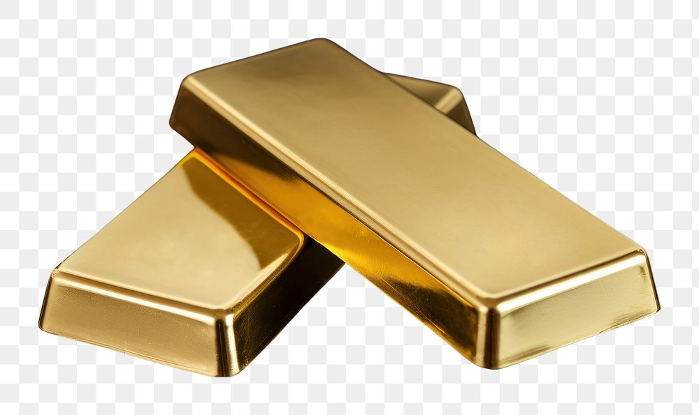 PNG Two gold bars investment currency treasure. AI generated Image by rawpixel.