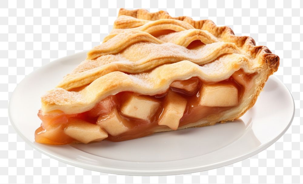 PNG Apple pie dessert plate food. AI generated Image by rawpixel.