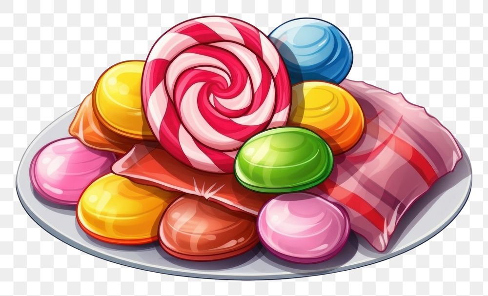 PNG Candy confectionery lollipop cartoon. AI generated Image by rawpixel.