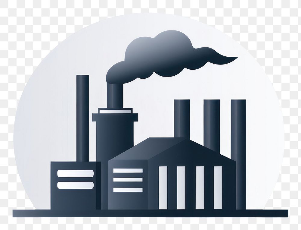 PNG Factory architecture technology pollution. AI generated Image by rawpixel.