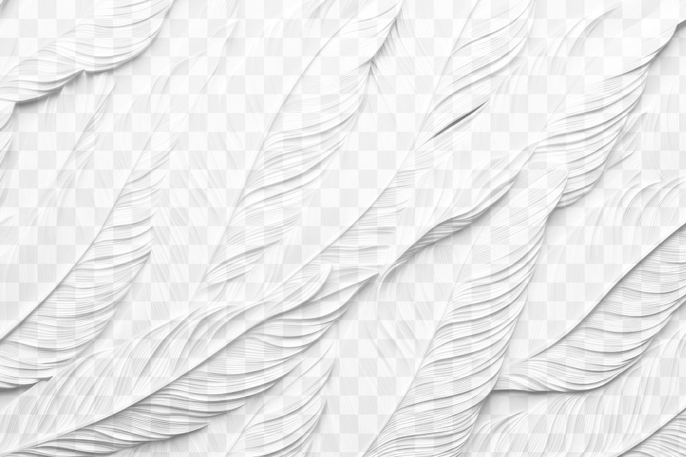 PNG Feathers white backgrounds pattern. 