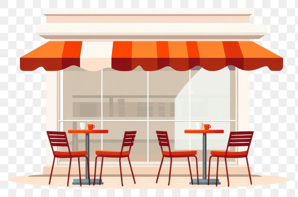 PNG  Cafe restaurant furniture awning. AI generated Image by rawpixel.