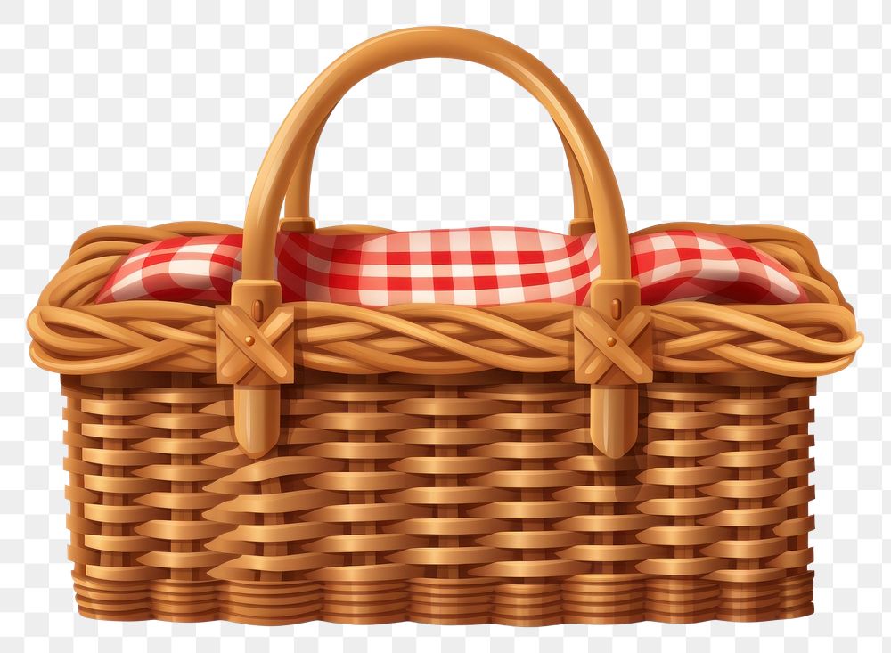 PNG Picnic basket container furniture handbag. AI generated Image by rawpixel.