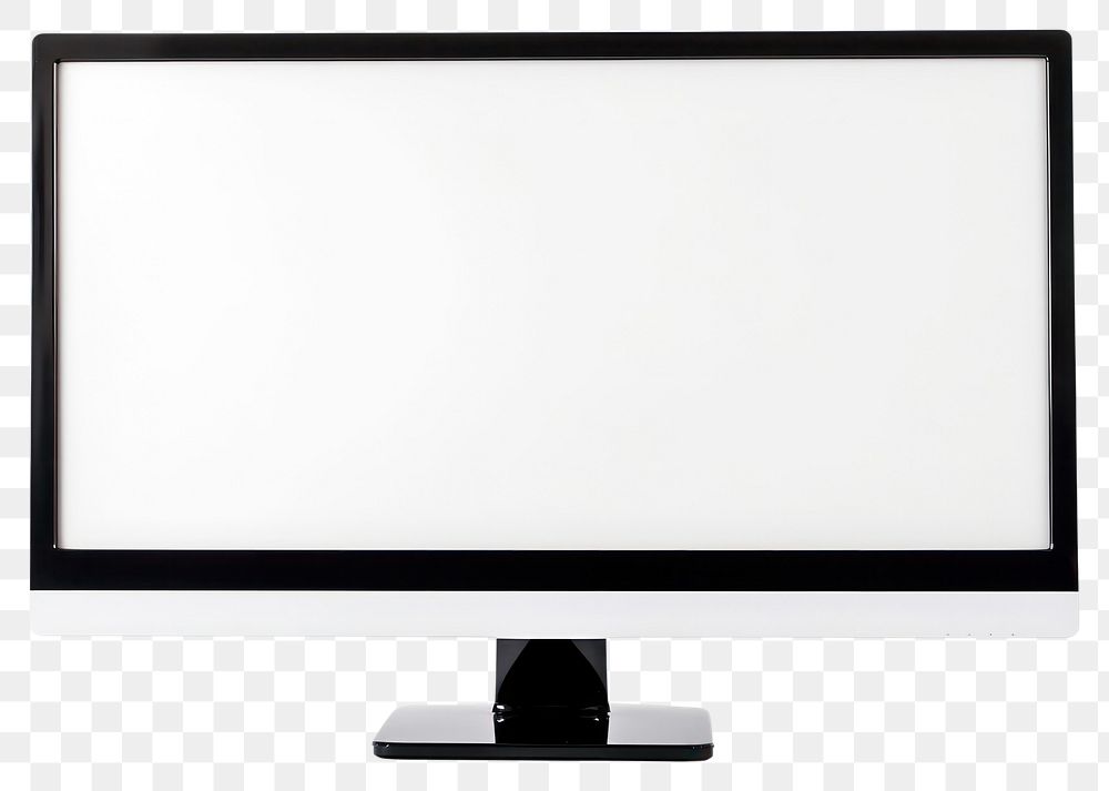 PNG Monitor computer television screen white. 