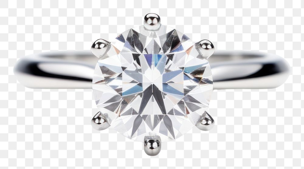 PNG  Diamond ring platinum gemstone jewelry. AI generated Image by rawpixel.