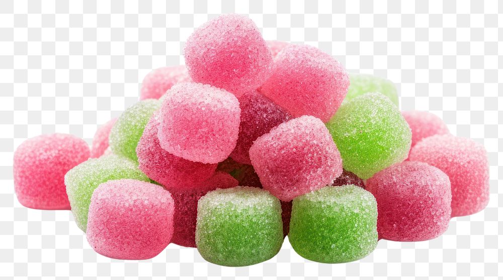 PNG  Sugar coated jellyy short style confectionery candy sugar. AI generated Image by rawpixel.