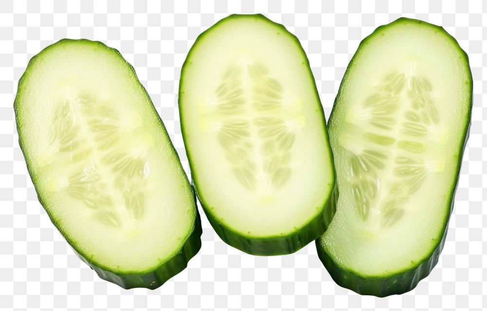 PNG  Cucumber vegetable sliced plant. AI generated Image by rawpixel.