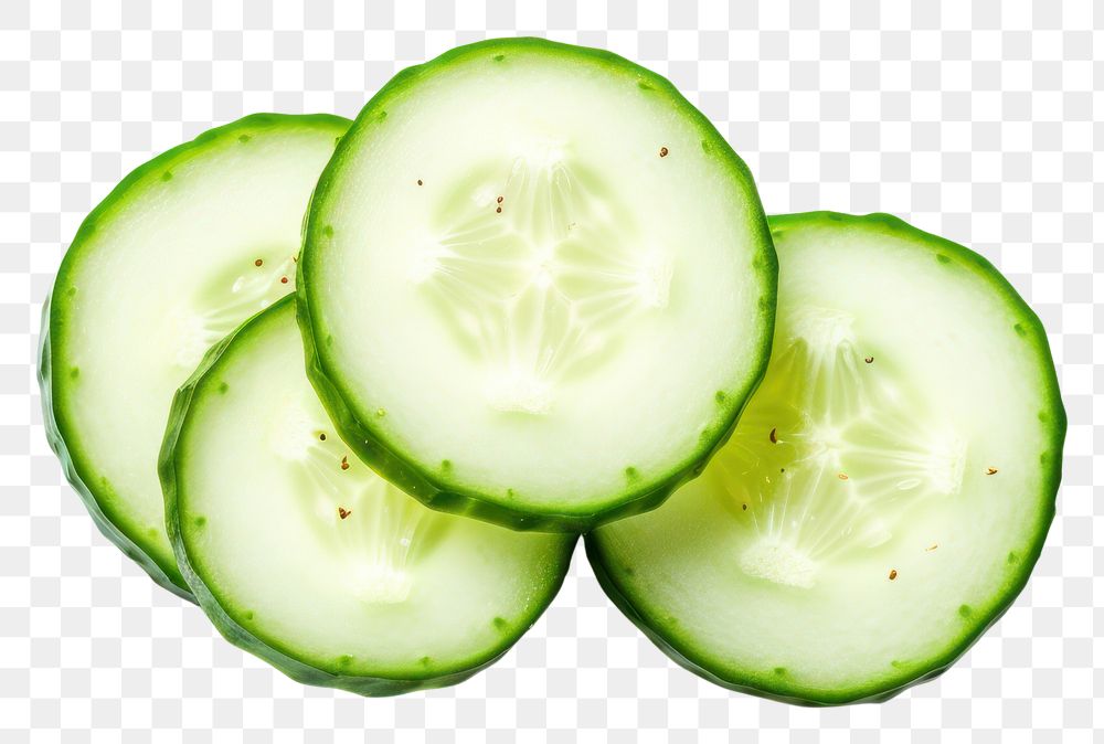 PNG  Cucumber vegetable sliced fruit. AI generated Image by rawpixel.