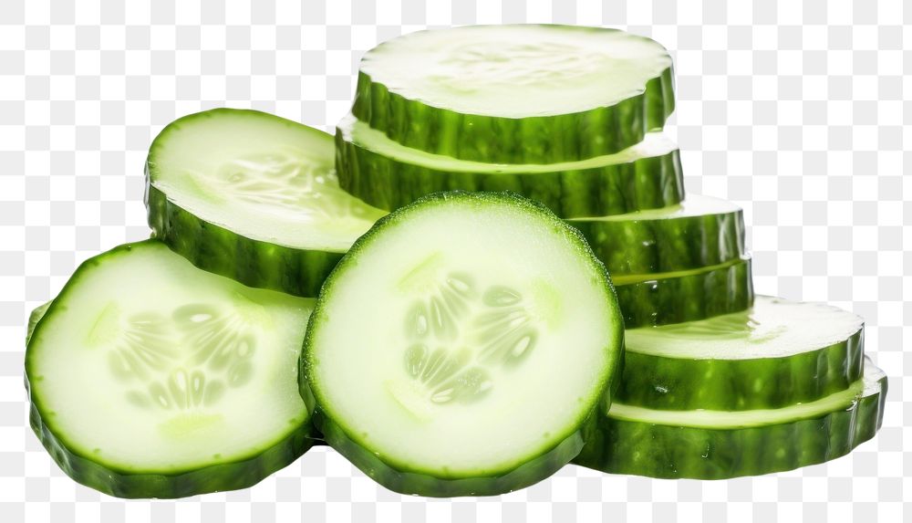 PNG  Cucumber vegetable sliced plant. 