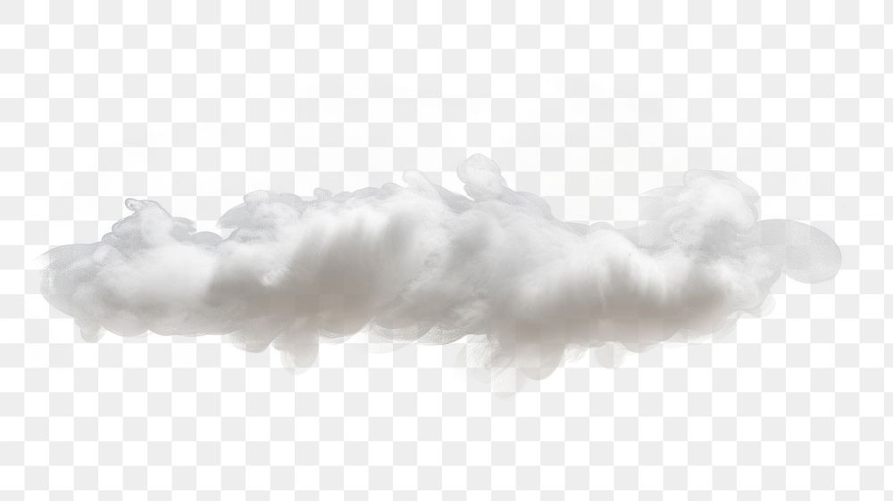 PNG Small white cloud fog sky black background monochrome. 