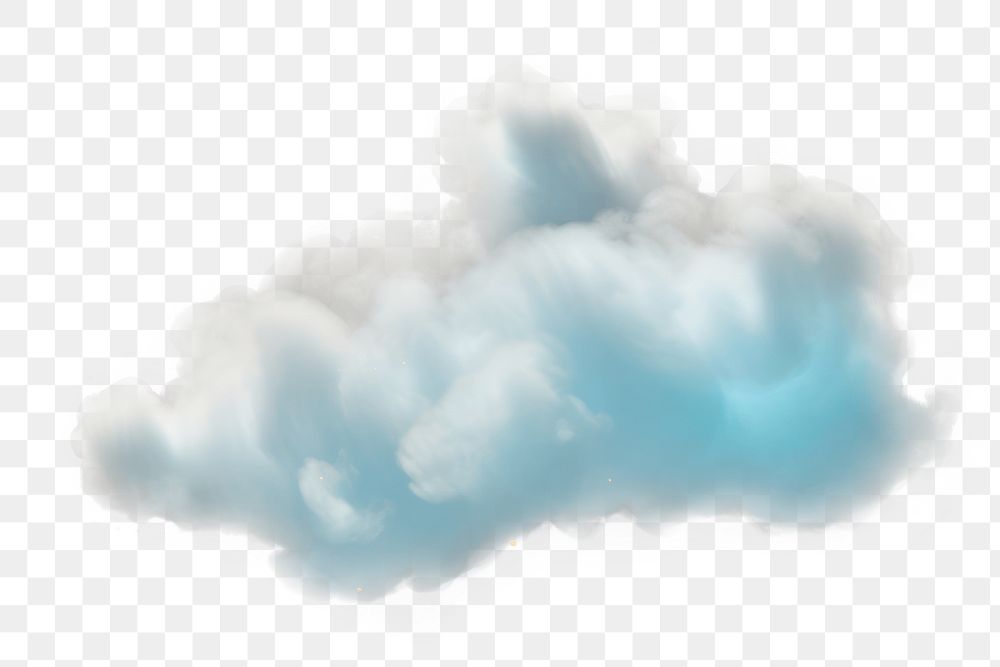 PNG Small pastel blue cloud fog sky nature black background. AI generated Image by rawpixel.