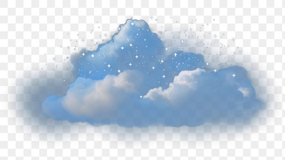 PNG Small pastel blue cloud fog sky astronomy nature. AI generated Image by rawpixel.