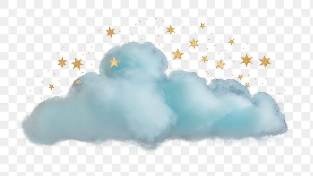 PNG Small pastel blue cloud fog astronomy galaxy nature. AI generated Image by rawpixel.