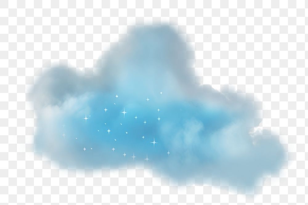 PNG Small pastel blue cloud fog astronomy galaxy nature. AI generated Image by rawpixel.