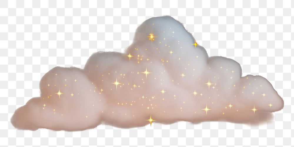 PNG Small pastel light beige cloud fog astronomy nature night. AI generated Image by rawpixel.