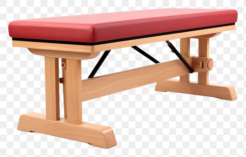 PNG  Exercise Bench furniture bench relaxation. AI generated Image by rawpixel.