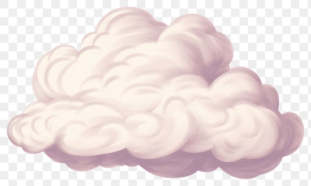 PNG A simple cartoon cloud white sky white background. AI generated Image by rawpixel.