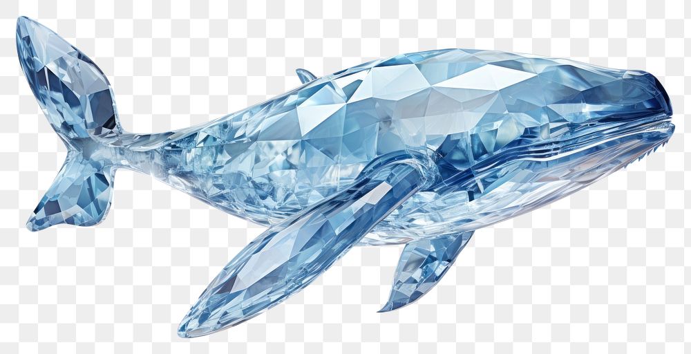 PNG Whale gemstone crystal animal. AI generated Image by rawpixel.