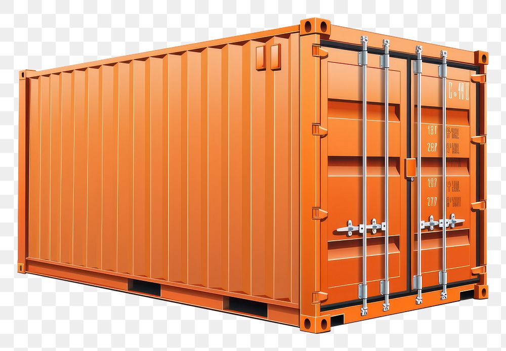 PNG  Cargo container white background architecture. AI generated Image by rawpixel.