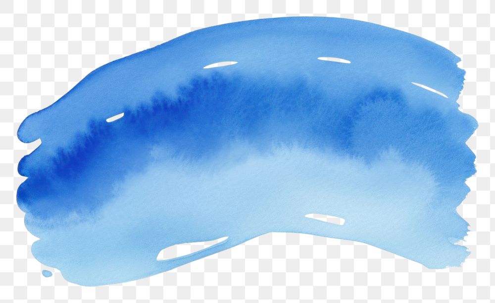 PNG Blue wave brush paint water white background. AI generated Image by rawpixel.