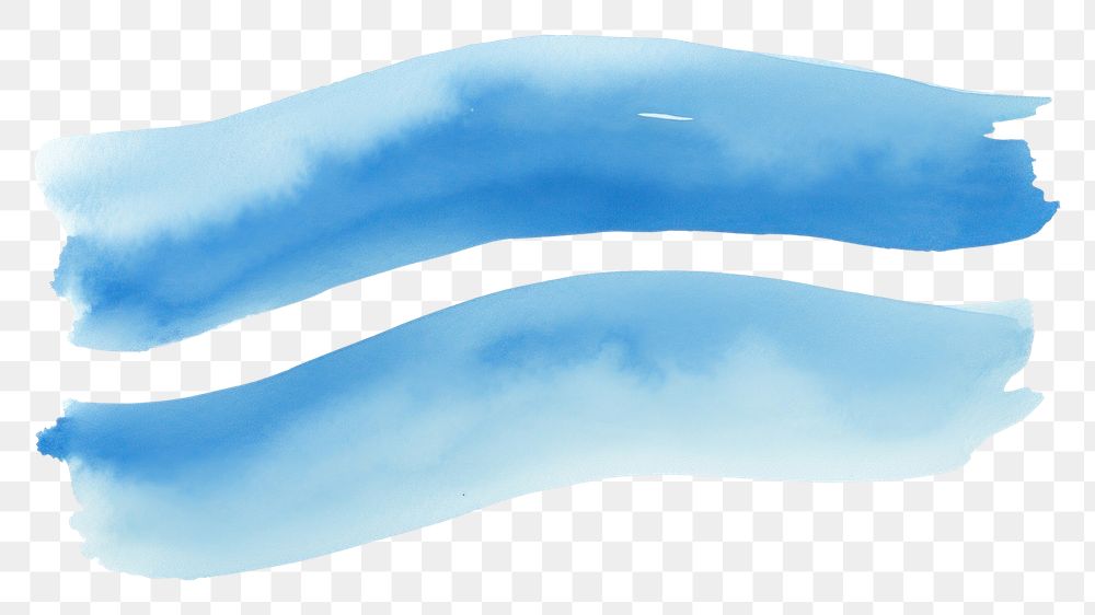 PNG Blue wave brush backgrounds paint white background. AI generated Image by rawpixel.