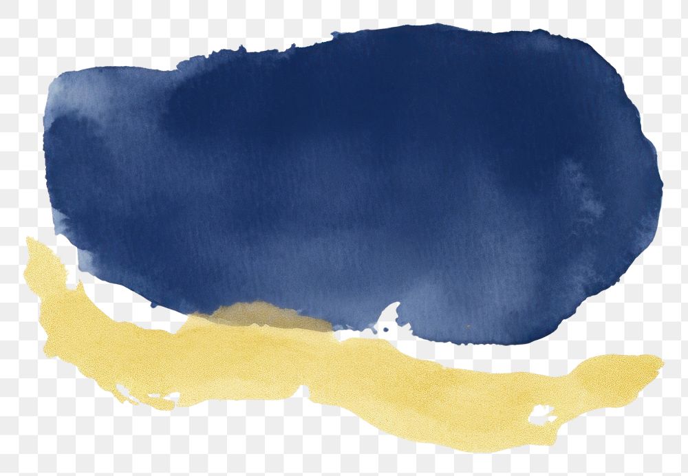 PNG Dark blue painting water stain. AI generated Image by rawpixel.