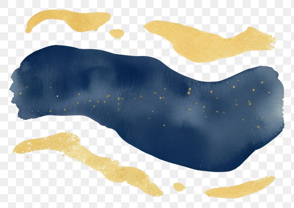PNG Dark blue and gold glitter stains white background outdoors cartoon. AI generated Image by rawpixel.