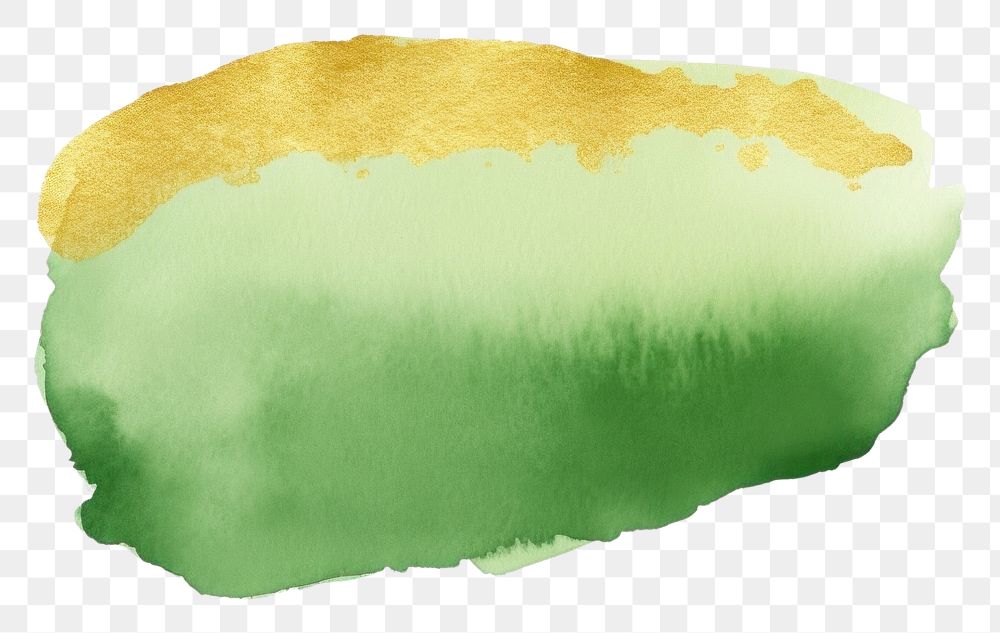 PNG Green and gold glitter stains paint white background rectangle. 