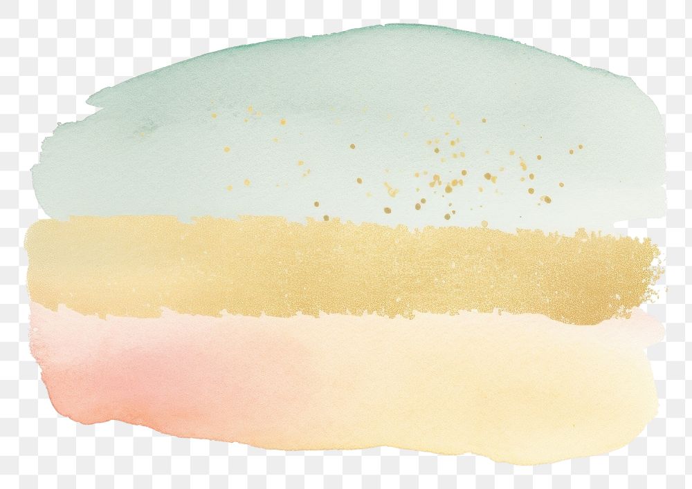 PNG Pastel and gold glitter stains painting white background confectionery. 