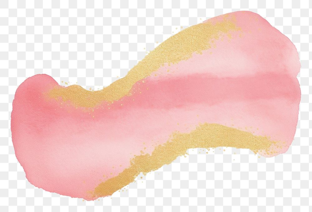 PNG Pink and gold glitter stains painting petal white background. AI generated Image by rawpixel.