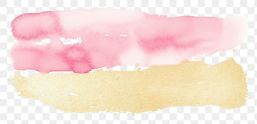 PNG Soft gold and pink glitter stains backgrounds paint white background. AI generated Image by rawpixel.