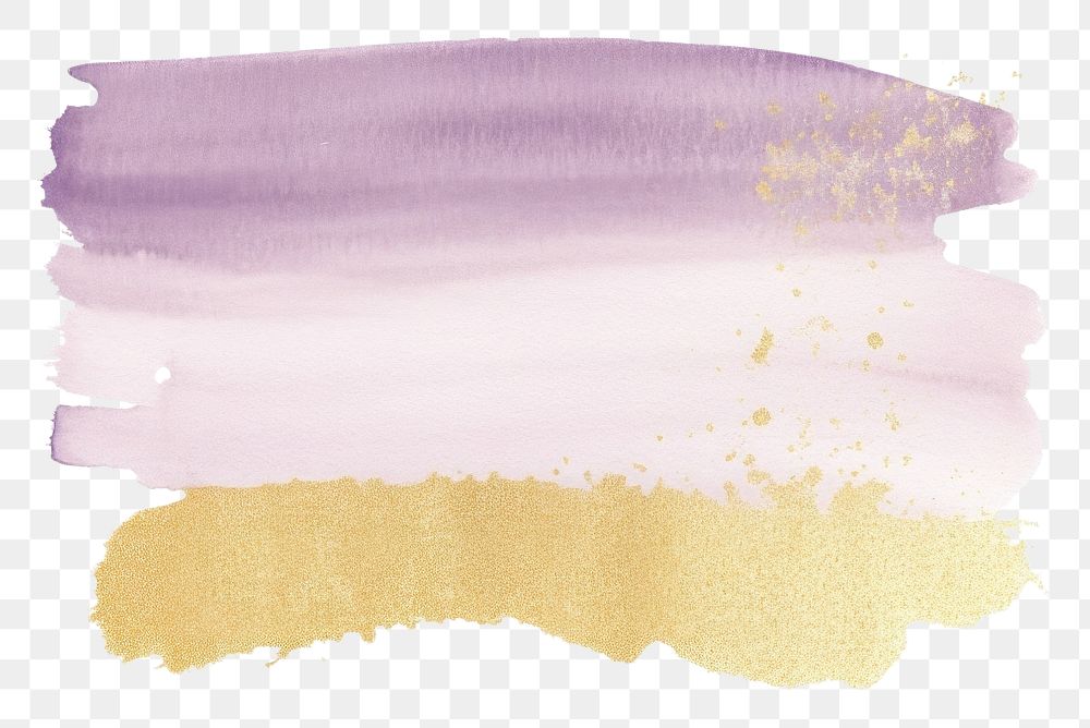 PNG Soft purple and gold glitter stains backgrounds paint paper