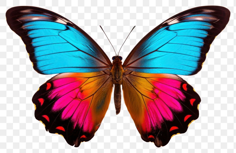 PNG Colorful butterfly animal insect  