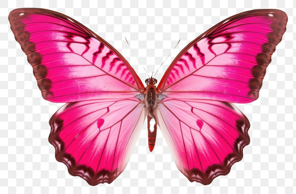 PNG  Pink butterfly animal insect white background. AI generated Image by rawpixel.
