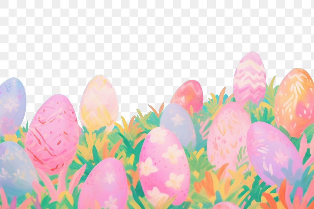 PNG Easter eggs backgrounds outdoors celebration. AI generated Image by rawpixel.