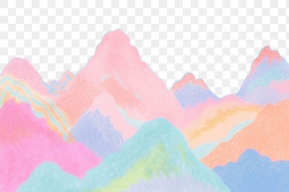 PNG Mountain landscapes backgrounds outdoors painting. AI generated Image by rawpixel.