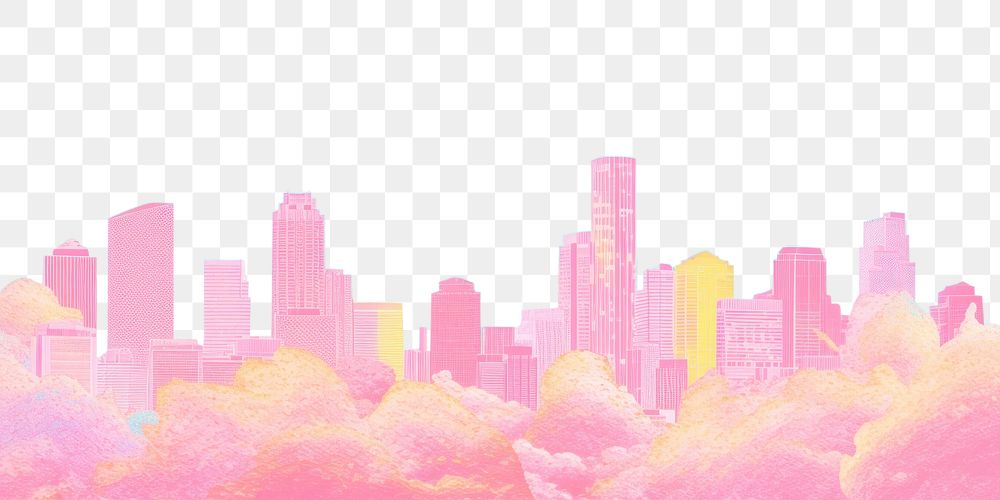 PNG Skyline architecture backgrounds cityscape. AI generated Image by rawpixel.