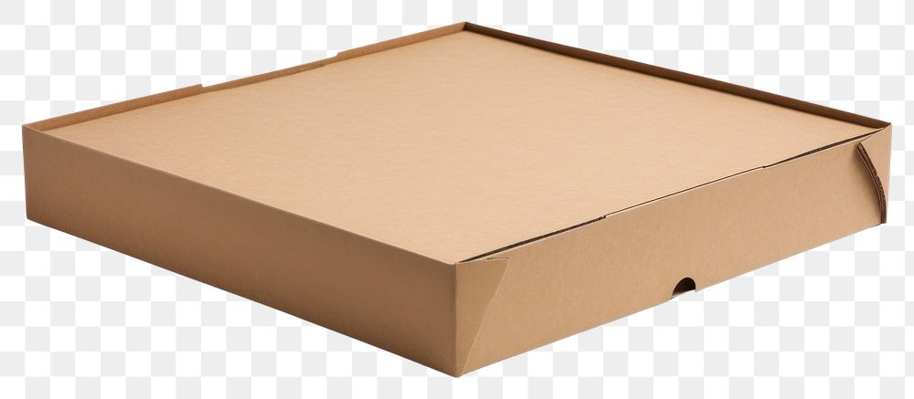 PNG  Empty pizza box cardboard carton white background. AI generated Image by rawpixel.