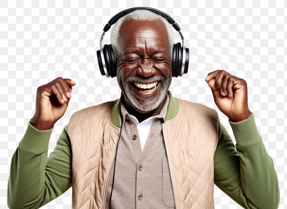 PNG Listening to music headphones headset adult. 