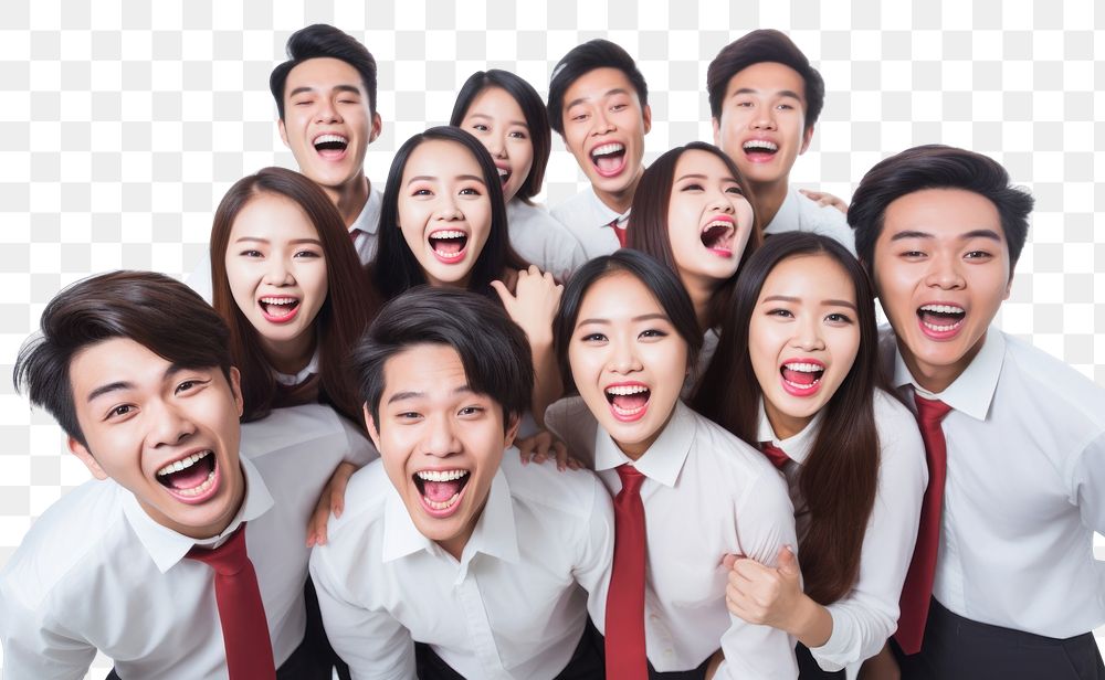 PNG Southeast Asian students laughing adult happy. AI generated Image by rawpixel.
