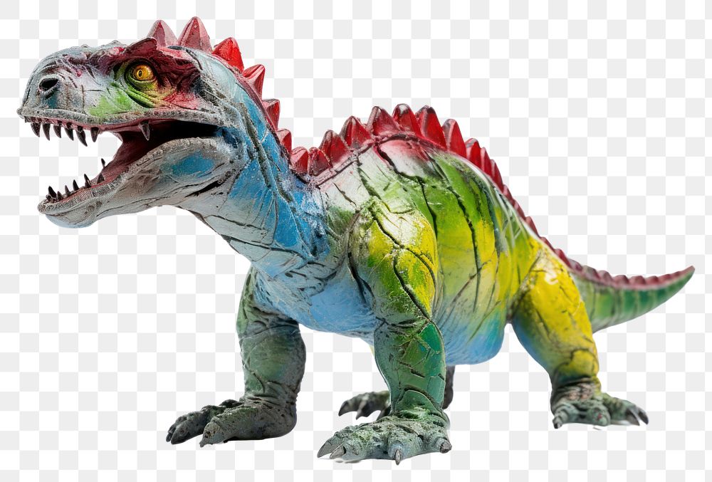 PNG  Dinosaur toy animal white background representation. AI generated Image by rawpixel.