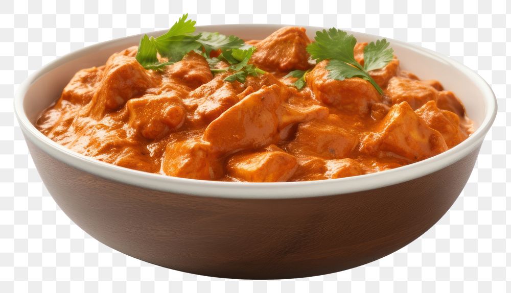 PNG  Indian butter chicken curry food meat meal. AI generated Image by rawpixel.