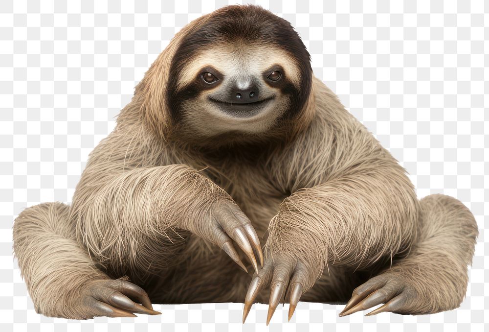 PNG  Sloth wildlife animal mammal. AI generated Image by rawpixel.
