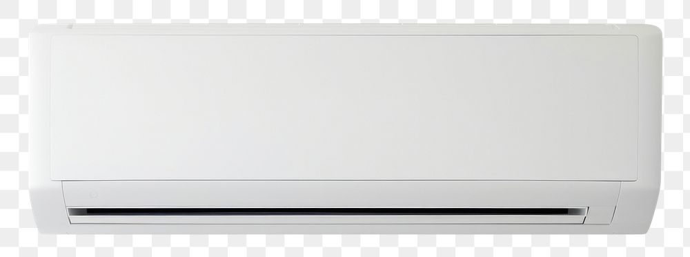 PNG  White air conditioning on the clean minimal white wall architecture technology appliance. AI generated Image by…
